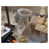 Lot of (3) Vintage 13" Glass Kerosene Oil Lamps