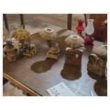 Lot of (5) Vintage 8" Decortive Oil Lamps