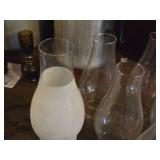 Lot of (6) Vintage 8" Glass Oil Lamp Shades