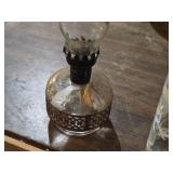 Lot of (5) Vintage 8" Glass Oil Lamps (clear)