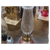 Lot of (5) Vintage 8" Glass Oil Lamps (clear)