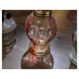 Lot of (5) Vintage 8" Glass Oil Lamps (clear)