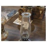 Lot of (5) Vintage 8" Glass Oil Lamps (clear)