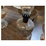 Lot of (5) Vintage 8" Glass Oil Lamps (clear)