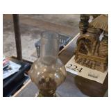 Lot of (5) Vintage 8" Glass Oil Lamps (clear)