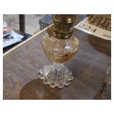 Lot of (5) Vintage 8" Glass Oil Lamps (clear)