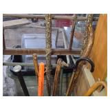 Lot of (12) Walking Canes with Planter