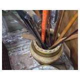 Lot of (12) Walking Canes with Planter