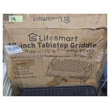 Lifesmart 17" Cast Iron Tabletop Griddle with Reversible Top