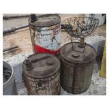 Lot of (3) Vintage Oil / Gas Cans