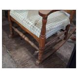 Vintage 36" Wooden Rocking Chair | Padded