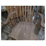 Vintage 40" Wooden Rocking Chair