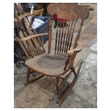 Vintage 31" Wooden Rocking Chair