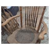 Vintage 31" Wooden Rocking Chair