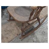 Vintage 31" Wooden Rocking Chair