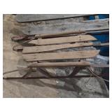 Lot of (2) Vintage Snow Sleds