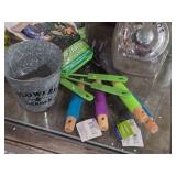 Lot of (1 Table Full) Silk Flowers and Plants, Vases, Pots