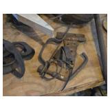 Lot of (1 Table Full) Vintage Tools - Original Corn Husker, Speed Drill, Scraper, Bolt Cutters and more