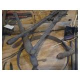 Lot of (1 Table Full) Vintage Tools - Original Corn Husker, Speed Drill, Scraper, Bolt Cutters and more