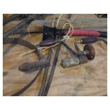 Lot of (1 Table Full) Vintage Tools - Original Corn Husker, Speed Drill, Scraper, Bolt Cutters and more