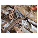 Vintage Planter Parts, Heater, Coffee Grinder, Cream Separator, Well Pump Part