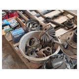 Lot of (1 Pallet) Automotive Parts - Wheel Hubs, Half Shafts, Shifter, Bearings, Misc. Parts (Mopar, Dana 44, Ford 4x4)