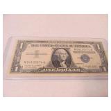 1957 A ONE DOLLAR SILVER CERTFICATE NOTE