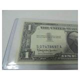 ONE DOLLAR SILVER CERTFICATE NOTE