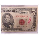 FIVE DOLLAR RED SEAL NOTE