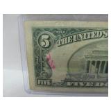 FIVE DOLLAR RED SEAL NOTE