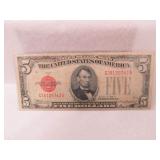 FIVE DOLLAR RED SEAL NOTE