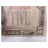 FIVE DOLLAR RED SEAL NOTE