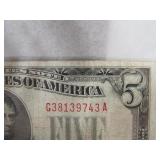 FIVE DOLLAR RED SEAL NOTE