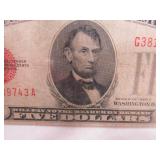FIVE DOLLAR RED SEAL NOTE