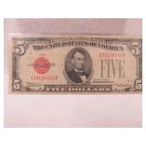 FIVE DOLLAR RED SEAL NOTE