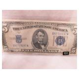 FIVE DOLLAR SILVER CERTIFACATE NOTE