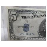 FIVE DOLLAR SILVER CERTIFACATE NOTE