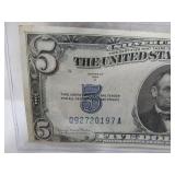 FIVE DOLLAR SILVER CERTIFACATE NOTE