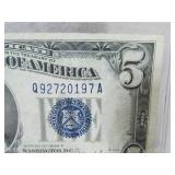 FIVE DOLLAR SILVER CERTIFACATE NOTE
