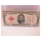 FIVE DOLLAR RED SEAL NOTE