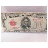 FIVE DOLLAR RED SEAL NOTE