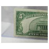 FIVE DOLLAR RED SEAL NOTE
