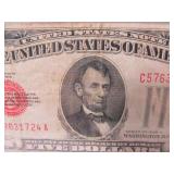 FIVE DOLLAR RED SEAL NOTE