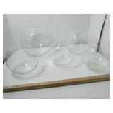 Various Size Bubble Glass Bowls