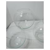 Various Size Bubble Glass Bowls