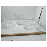 Various Glass Bubble Bowl Vases