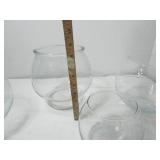 Various Glass Bubble Bowl Vases