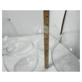 Various Glass Bubble Bowl Vases