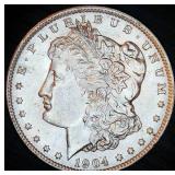 AU+/BU 1904 O Morgan Dollar, Original Surfaces w/Near Full Luster