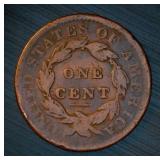 1833 Coronet Head Large Cent VG